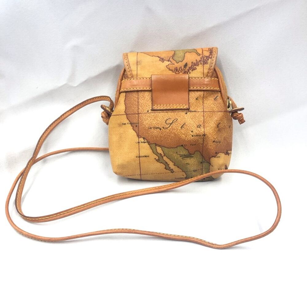 Alverio Martin Classe Geo Tan Leather Crossbody Bag - Picture 2 of 16